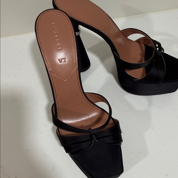 $1195 D'Accori Sienna Satin Platform Mule Size 40.5 - Picture 6 of 10